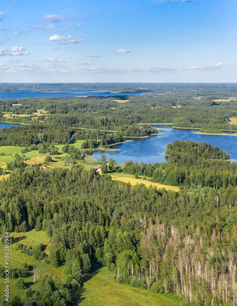 Latvian countryside, Lake Ots in Latgale.