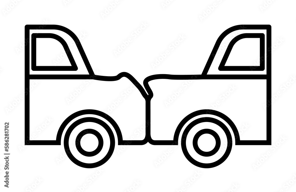 car accident line icon. Element of insurance sign for mobile concept and web apps. Thin line car accident icon can be used for web and mobile. Premium icon car accident line icon. Element of insurance sign for mobile concept and web apps. Thin line car accident icon can be used for web and mobile. Premium icon
