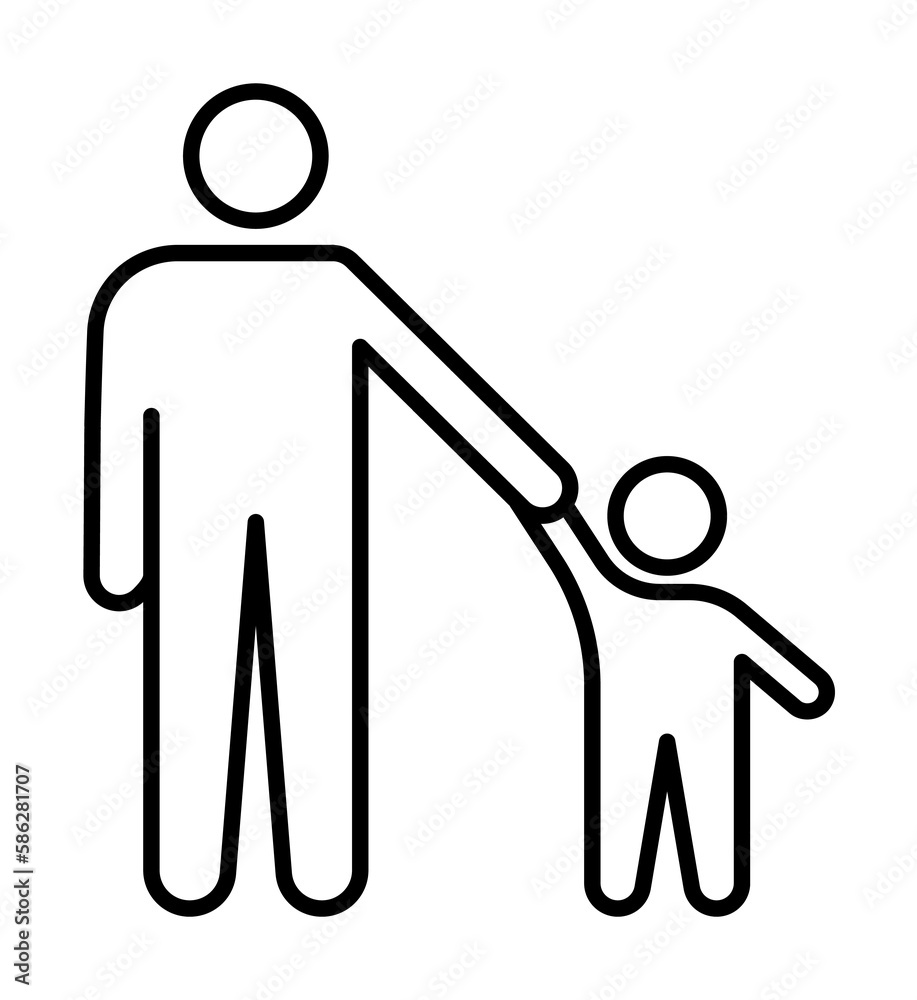 father with child line icon. Element of insurance sign for mobile concept and web apps. Thin line father with child icon can be used for web and mobile. Premium icon father with child line icon. Element of insurance sign for mobile concept and web apps. Thin line father with child icon can be used for web and mobile. Premium icon