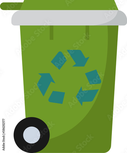 Bin recycle icon. Ecology concept icon style