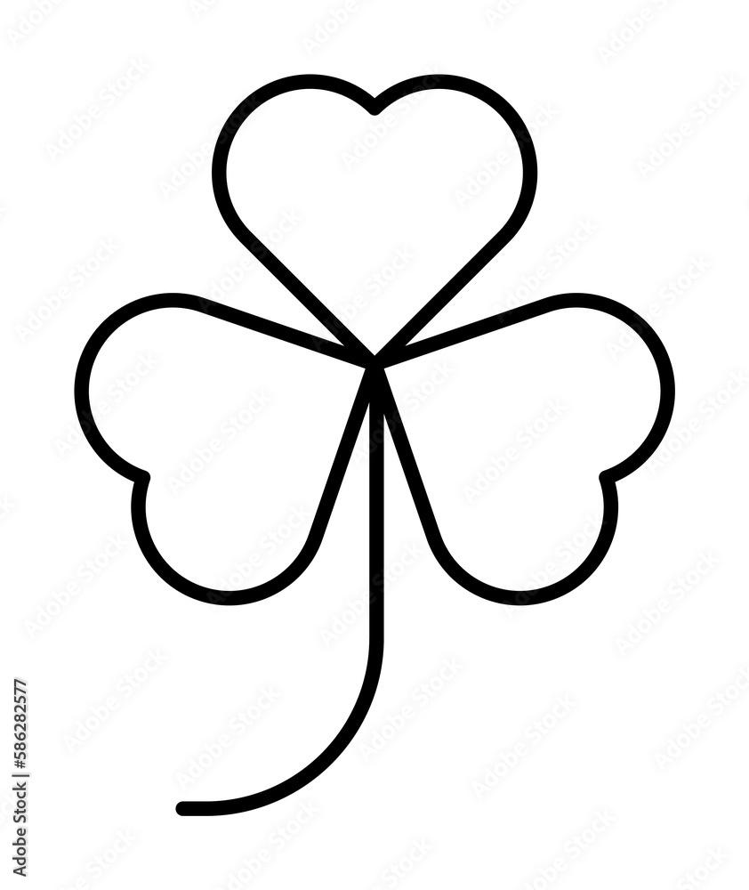 clover, leaf, saint Patrick, Ireland icon. Element of Ireland culture icon. Thin line icon for website design and development, app development. Premium icon