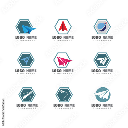 Wallpaper Mural Paper plane logo vector illustration template Torontodigital.ca