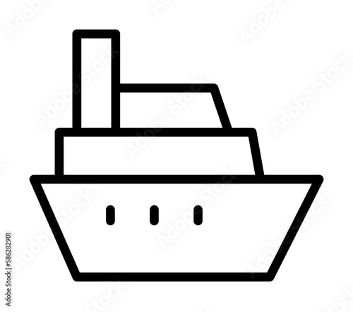 Ship, toy icon. Simple line, outline elements of kindergarten icons for ui and ux, website or mobile application © Gunay