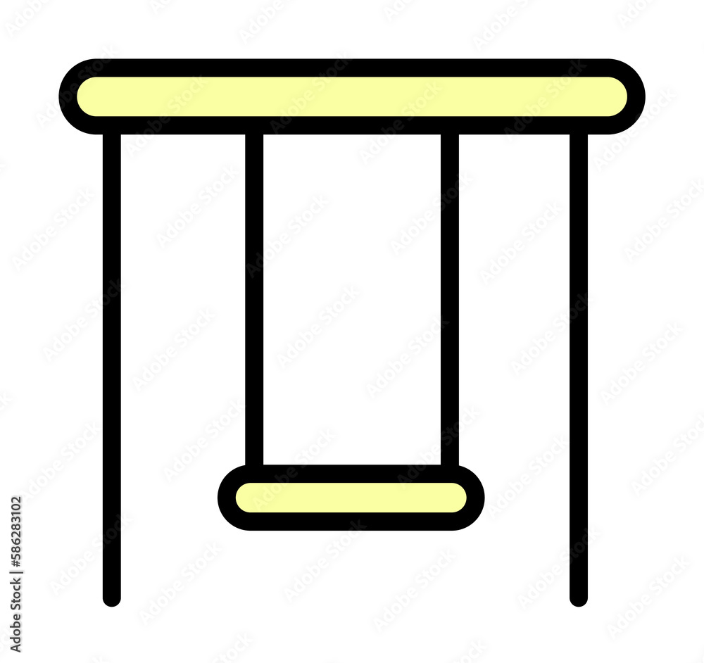 Swing, toy icon. Simple color with outline elements of kindergarten icons for ui and ux, website or mobile application Swing, toy icon. Simple color with outline elements of kindergarten icons for ui and ux, website or mobile application