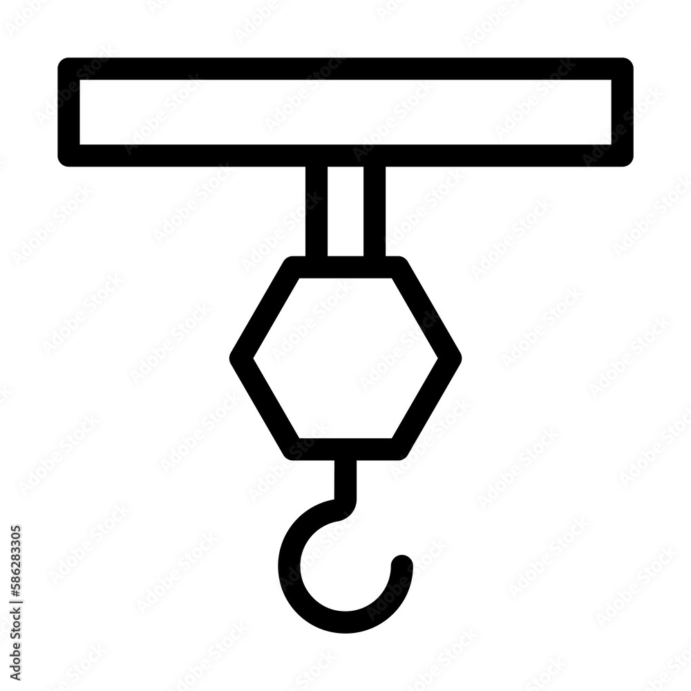 Hook, manufacturing icon. Simple line, outline elements of production icons for ui and ux, website or mobile application Hook, manufacturing icon. Simple line, outline elements of production icons for ui and ux, website or mobile application