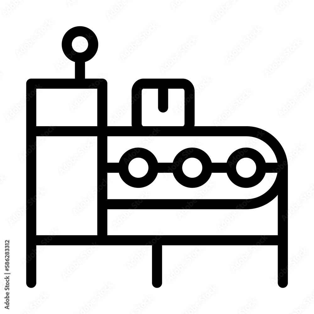 Conveyor, manufacturing icon. Simple line, outline elements of production icons for ui and ux, website or mobile application Conveyor, manufacturing icon. Simple line, outline elements of production icons for ui and ux, website or mobile application