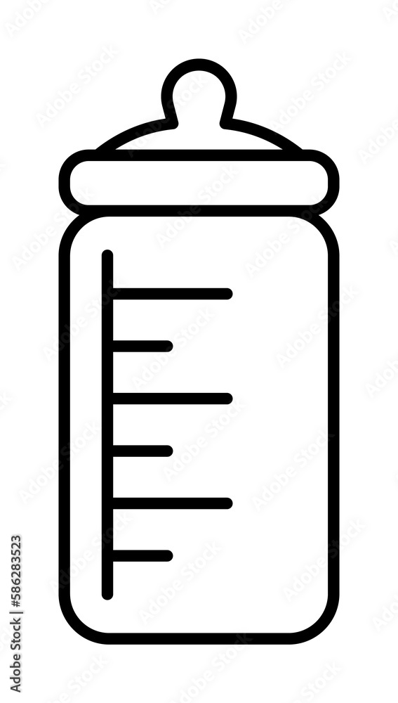 Milk bottle icon. Element of maternity culture. Thin icon for website design and development, app development. Premium icon