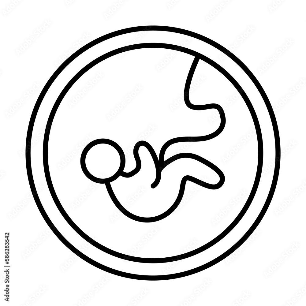 Fetus, baby icon. Element of maternity culture. Thin icon for website design and development, app development. Premium icon Fetus, baby icon. Element of maternity culture. Thin icon for website design and development, app development. Premium icon