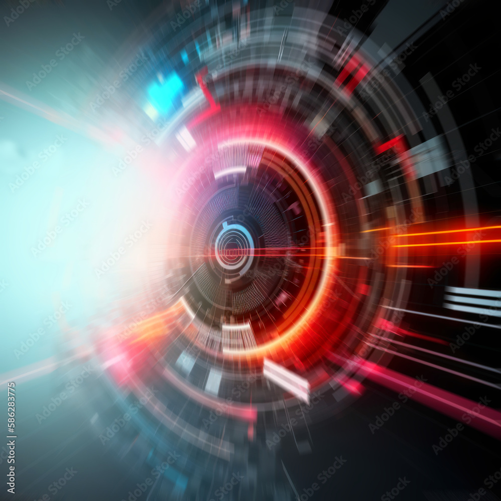 Obraz premium Science Futuristic Internet High Computer Technology Business Background - Post-processed Generative AI