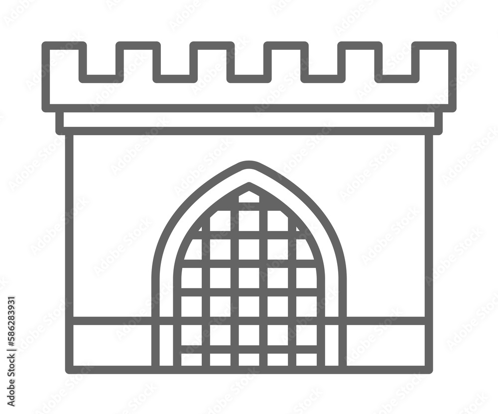 Medieval, gate icon. Element of medieval period icon. Thin line icon for website design and development, app development. Premium icon Medieval, gate icon. Element of medieval period icon. Thin line icon for website design and development, app development. Premium icon