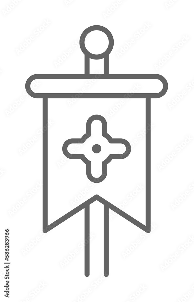 Medieval, banner icon. Element of medieval period icon. Thin line icon for website design and development, app development. Premium icon Medieval, banner icon. Element of medieval period icon. Thin line icon for website design and development, app development. Premium icon