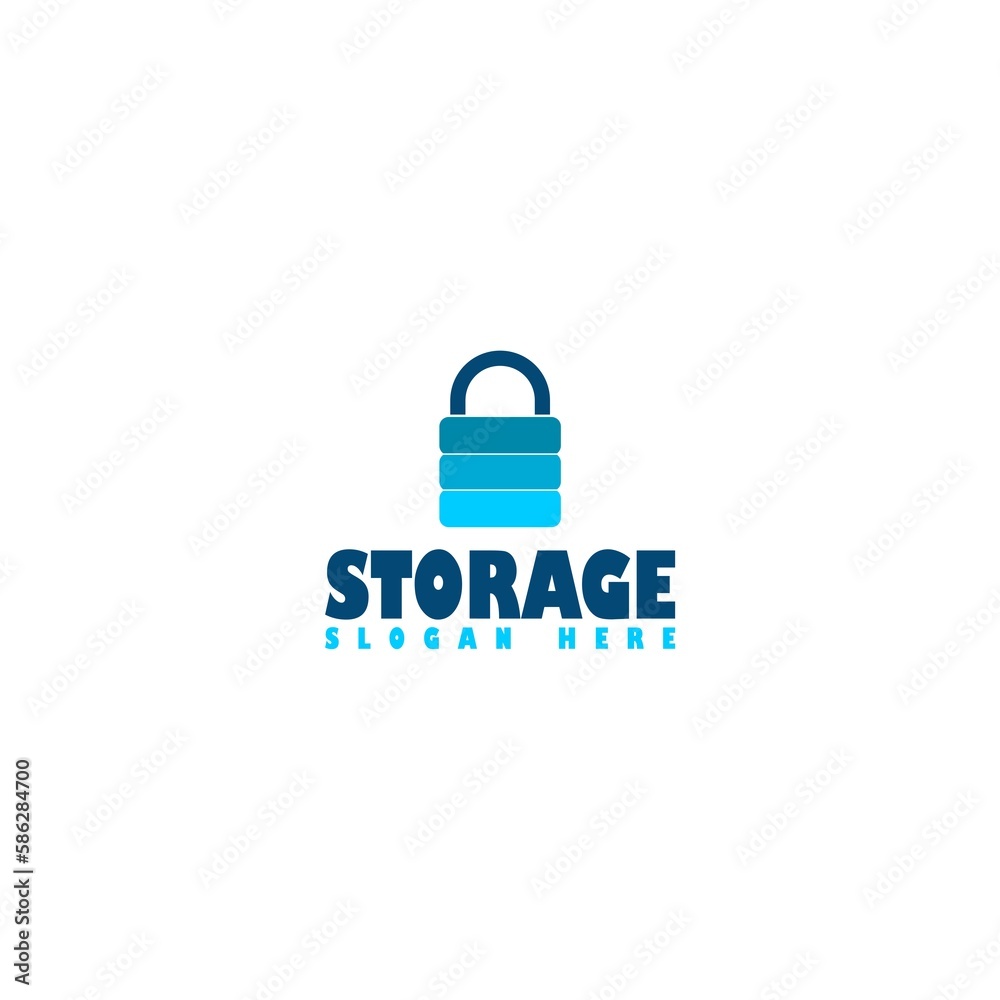 Self storage icon logo design isolated on white background