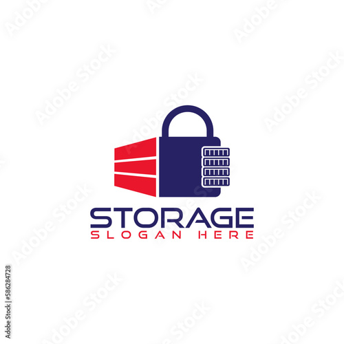 Self storage icon logo design isolated on white background