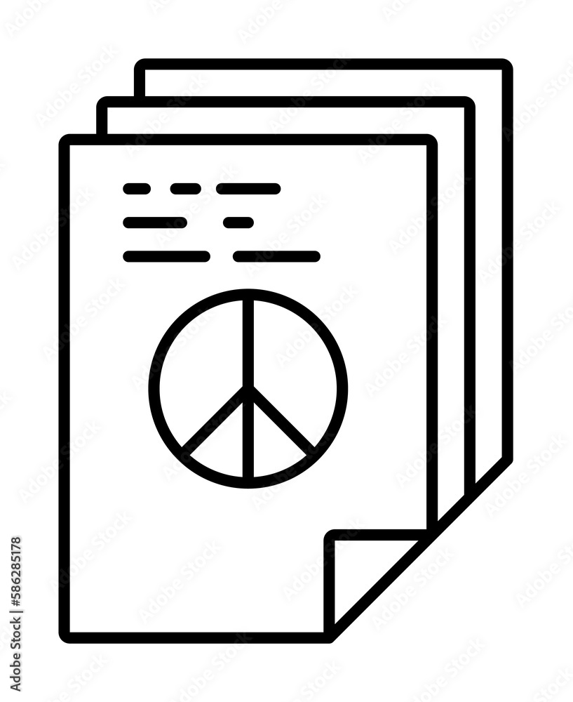 Peace documents files icon. Element of peace day icon Peace documents files icon. Element of peace day icon