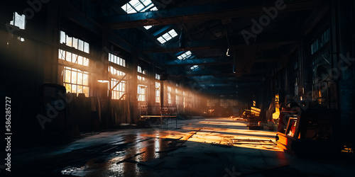 Abandoned Warehouse - Interior Scene 