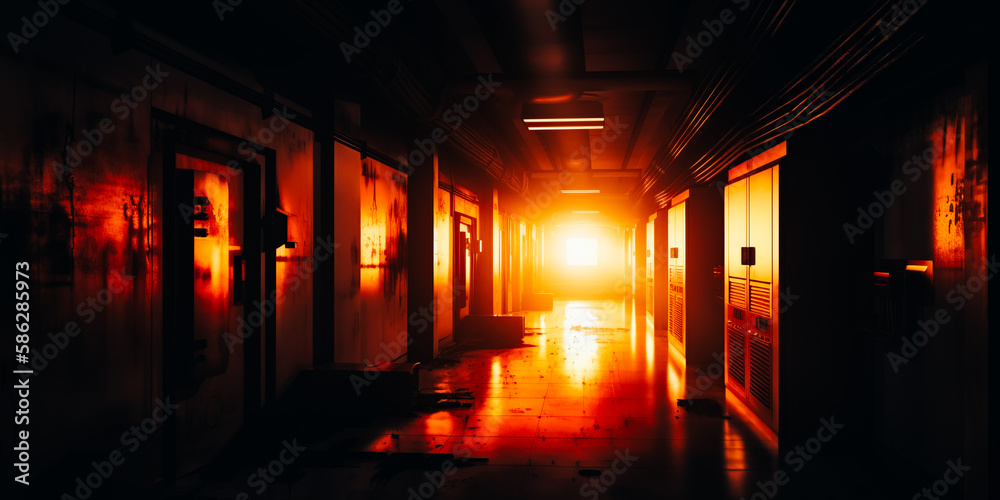 Apocalyptic Hallway Sunset