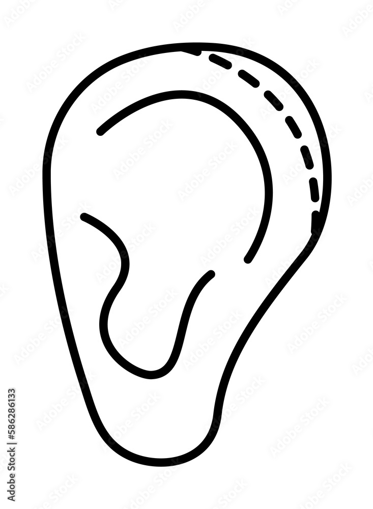 corrective plastic ear icon. Element of plastic surgery icon for mobile concept and web apps. Thin line corrective plastic ear icon can be used for web and mobile corrective plastic ear icon. Element of plastic surgery icon for mobile concept and web apps. Thin line corrective plastic ear icon can be used for web and mobile