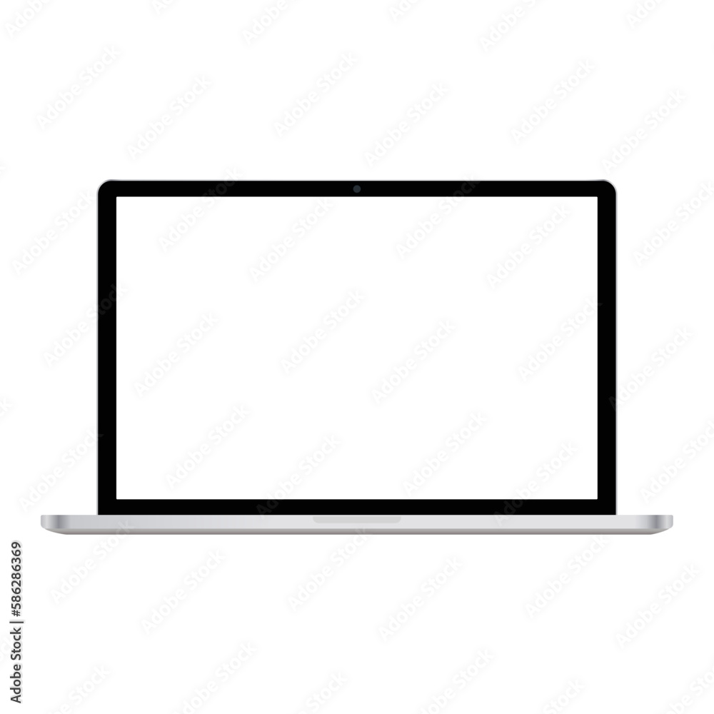 3D Laptop flat symbol vector. Mockup illustration 3D Laptop flat symbol vector. Mockup illustration