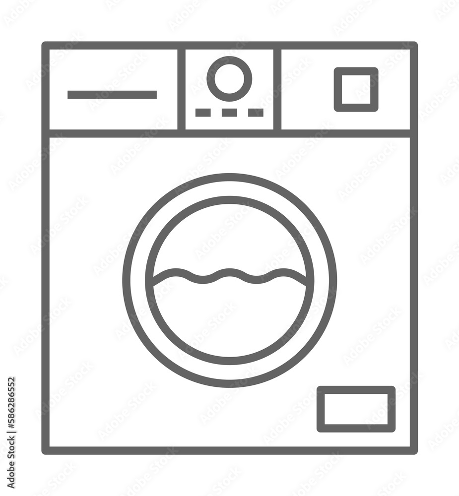 Plumber, washing machine icon. Element of plumber icon. Thin line icon for website design and development, app development. Premium icon