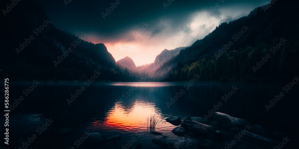 Lake in the Mountains  