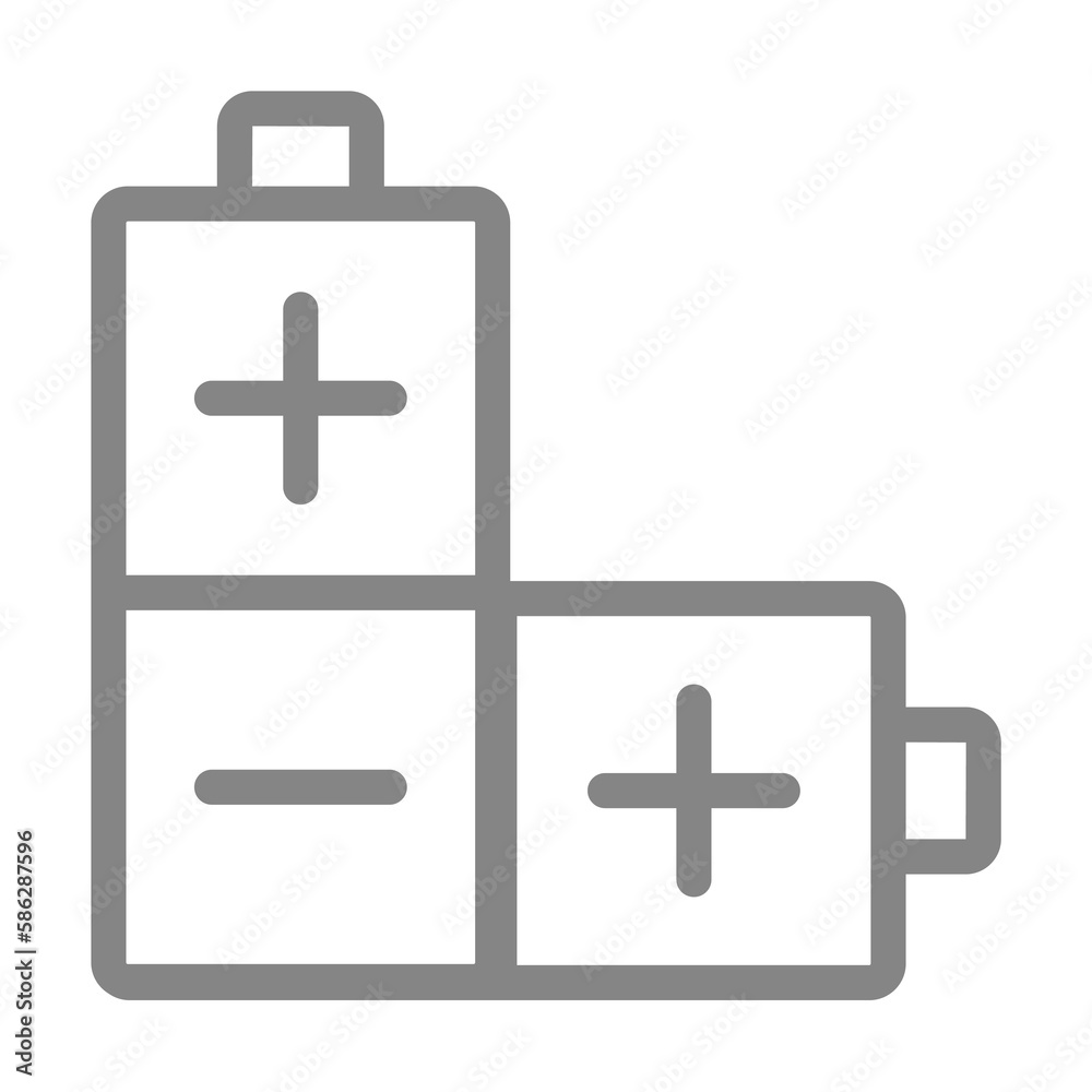 Batteries line icon. Element of pollution icon Batteries line icon. Element of pollution icon