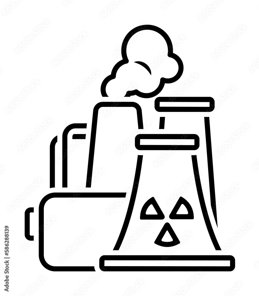 radioactive, energy, nuclear icon. Element of earth pollution icon for mobile concept and web apps. Detailed radioactive, energy, nuclear icon can be used for web and mobile