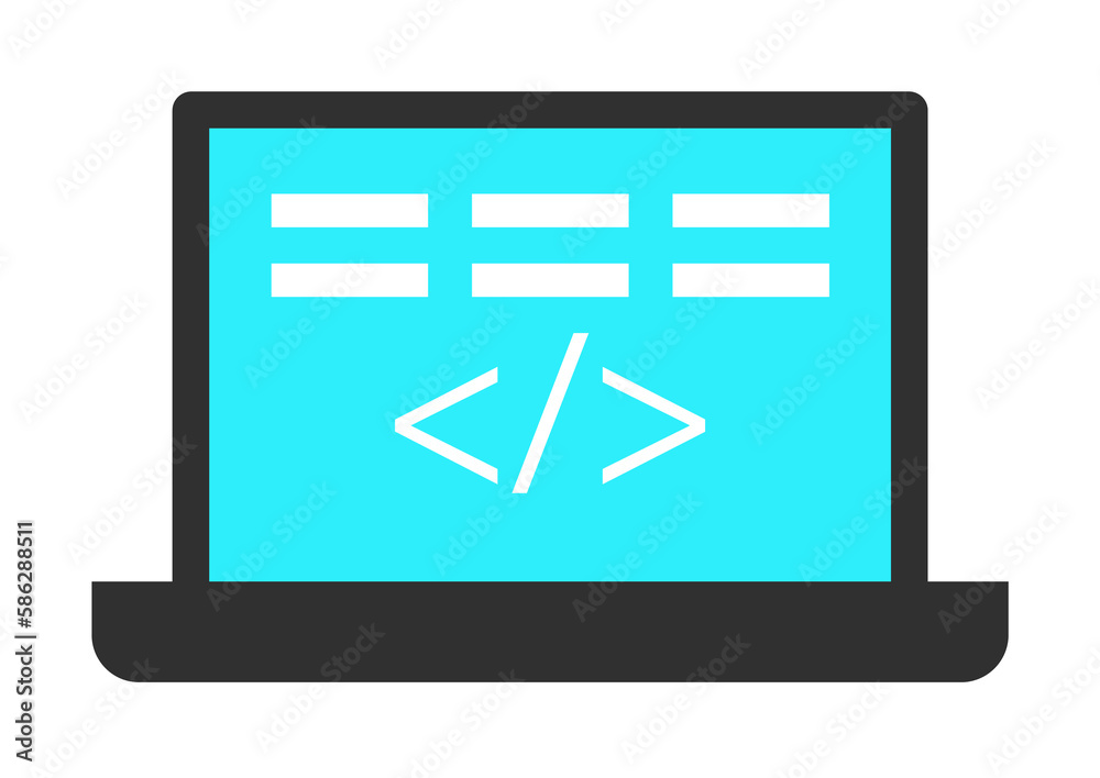 computer programming colored icon computer programming colored icon