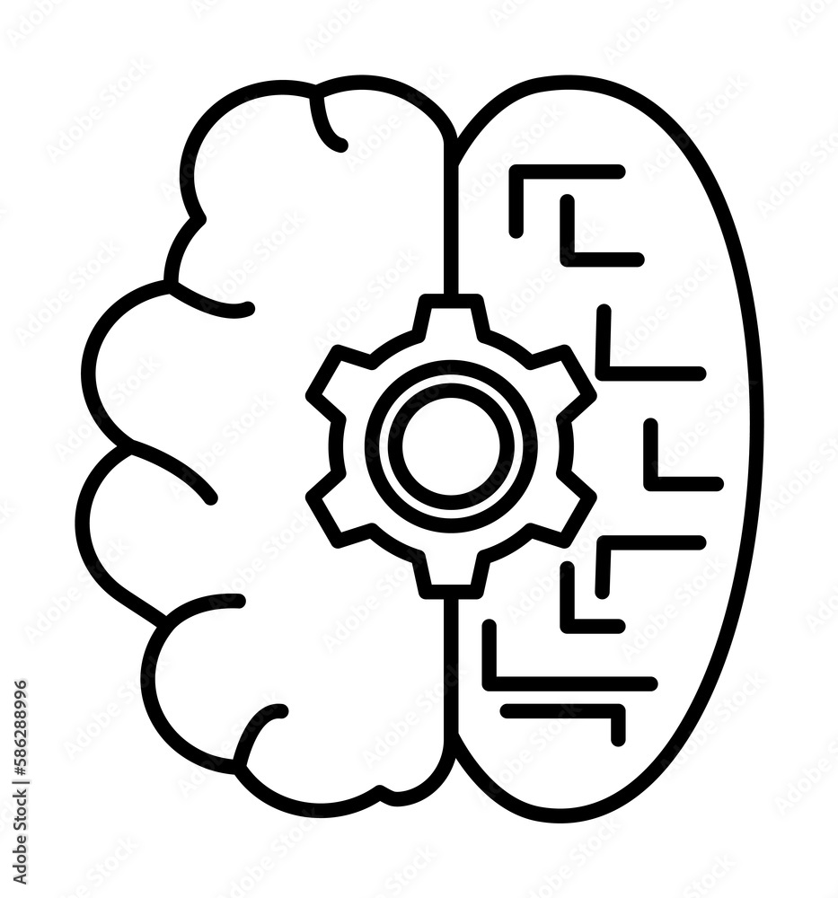 artificial, brain icon. Element of robotics engineering for mobile concept and web apps icon. Thin line icon for website design and development, app development. Premium icon artificial, brain icon. Element of robotics engineering for mobile concept and web apps icon. Thin line icon for website design and development, app development. Premium icon