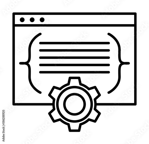 programming, code icon. Element of robotics engineering for mobile concept and web apps icon. Thin line icon for website design and development, app development. Premium icon