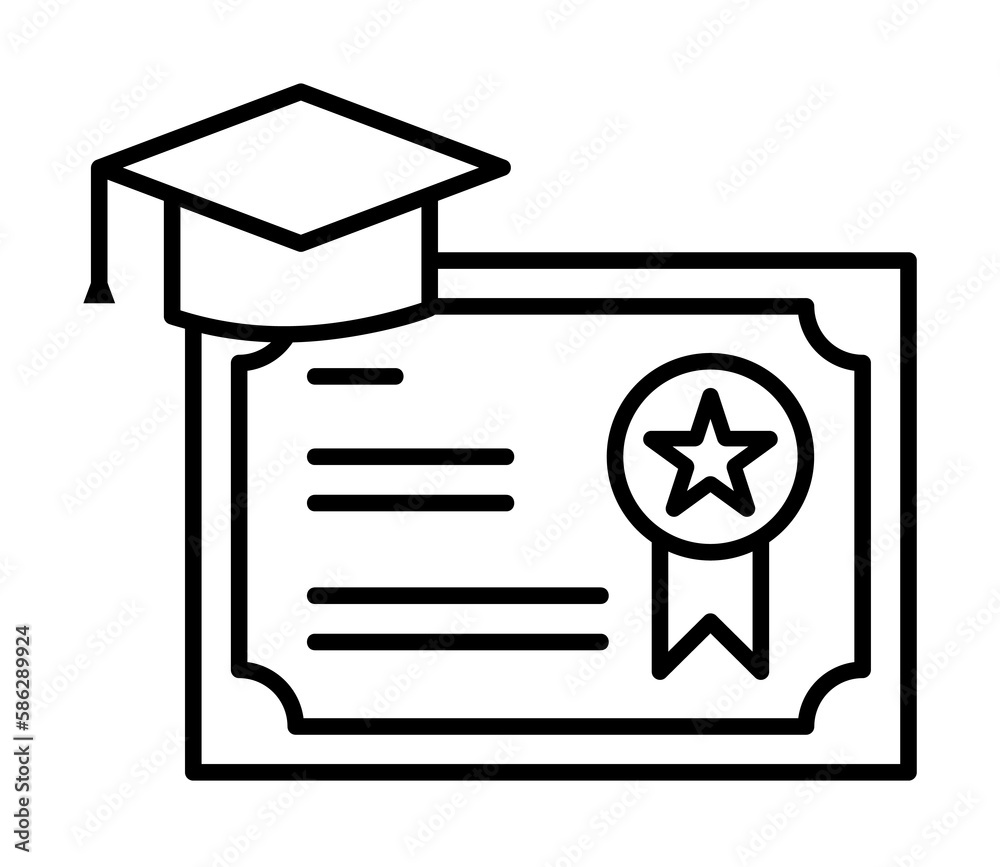 Diploma label school icon. Element of school Diploma label school icon. Element of school