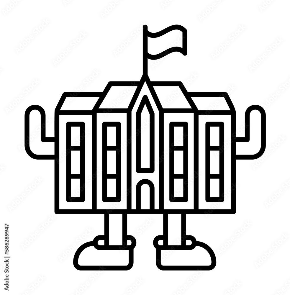 School building education icon. Element of school School building education icon. Element of school