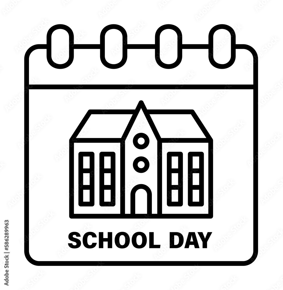 School calendar education icon. Element of school School calendar education icon. Element of school