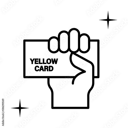 Yellow card, sport icon. Element of sport thin line icon