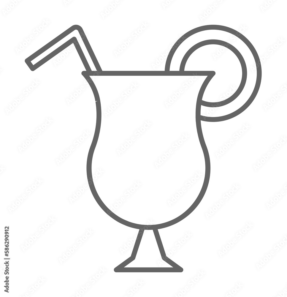 Cocktail icon. Element of swimming poll thin line icon Cocktail icon. Element of swimming poll thin line icon