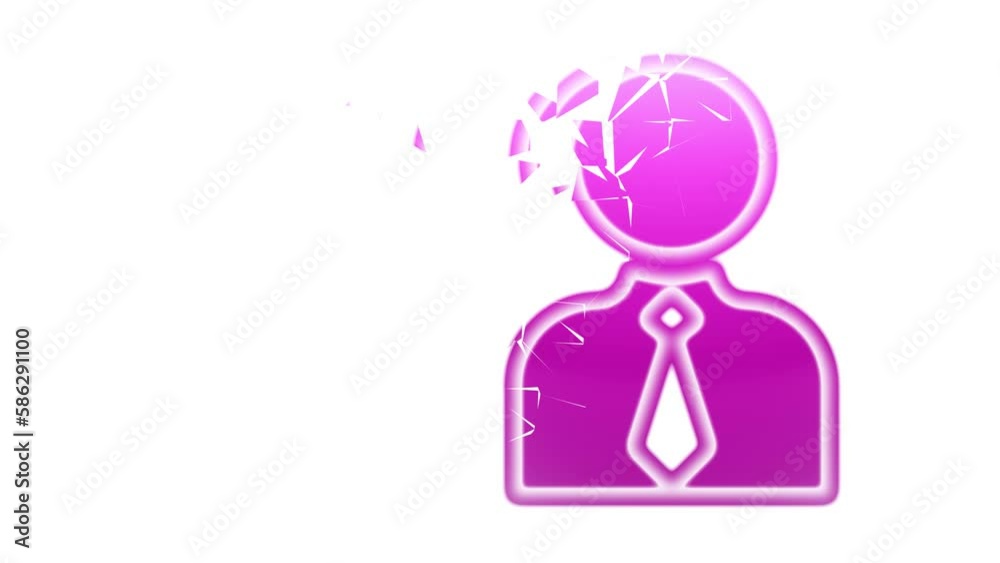 Crumbling red consultant icon isolated in white background. Illustration. Crumbling red consultant icon isolated in white background. Illustration.