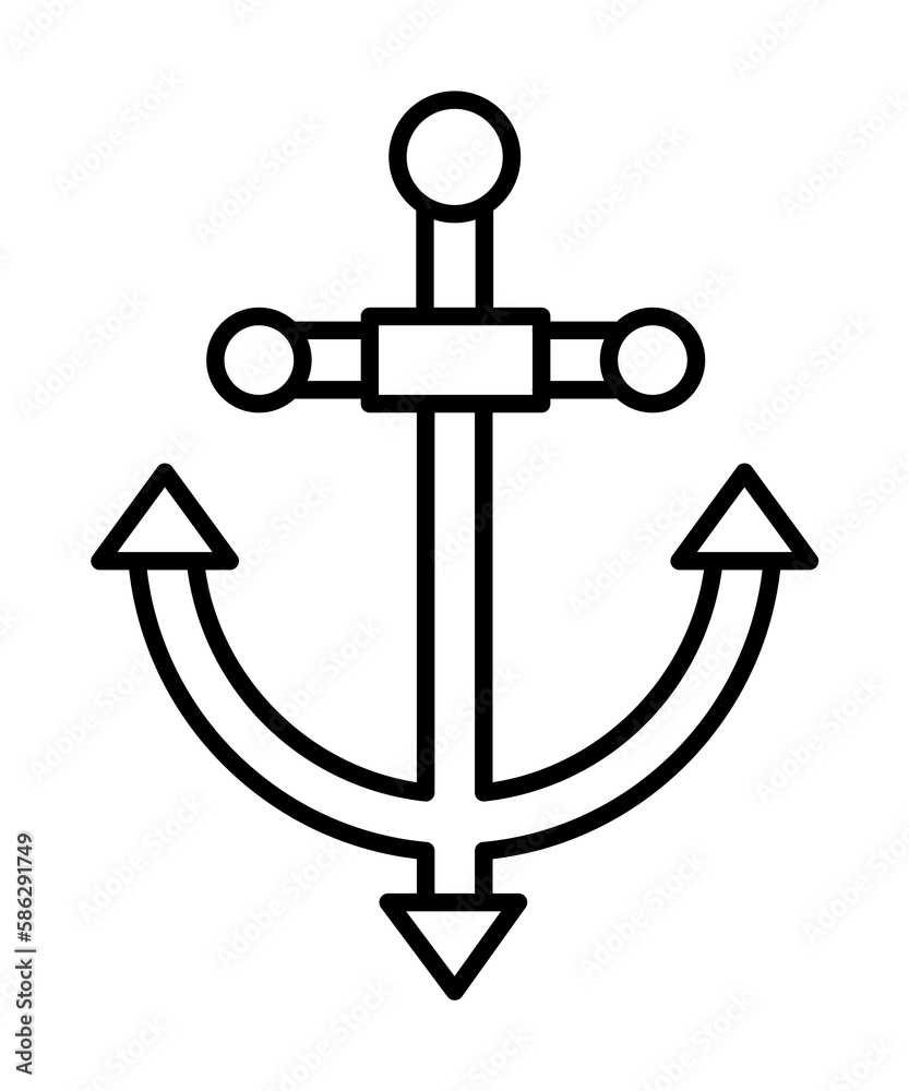 Anchor, travel, sea icon. Simple line, outline elements of tourism for ui and ux, website or mobile application Anchor, travel, sea icon. Simple line, outline elements of tourism for ui and ux, website or mobile application