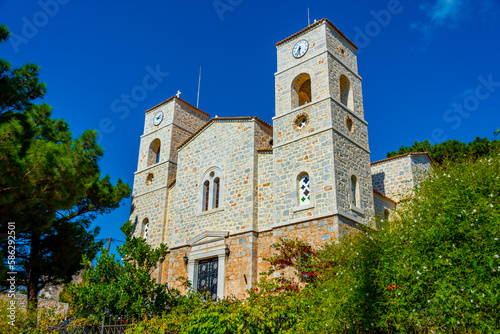 Church Agios Petros at Mani village Kita, Greece photo
