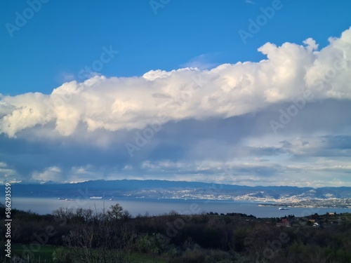 clouds over the sea