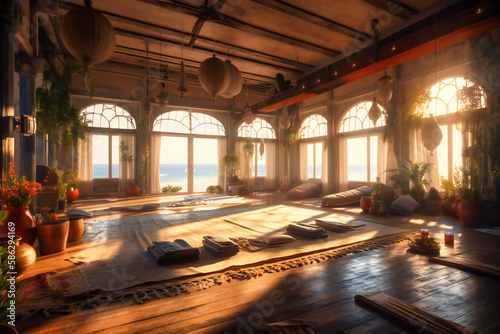 A beachfront yoga retreat with daily classes and healthy meals
