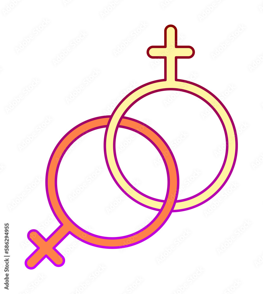 Lesbian, symbol, pride day icon. Element of color world pride day icon. Premium quality graphic design icon. Signs and symbols collection icon Lesbian, symbol, pride day icon. Element of color world pride day icon. Premium quality graphic design icon. Signs and symbols collection icon