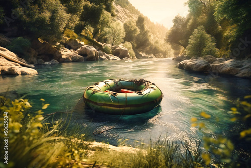 A scenic river tubing trip with refreshing water and beautiful scenery