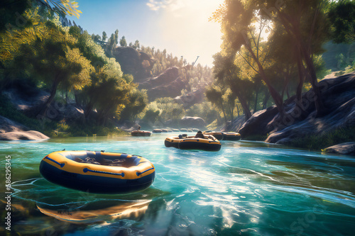 A scenic river tubing trip with refreshing water and beautiful scenery