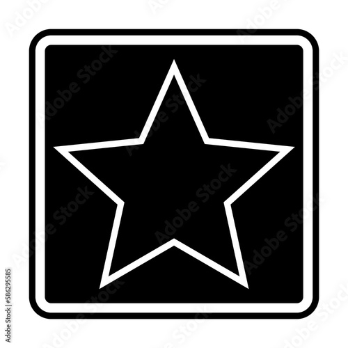 star in a square icon. Element of military for mobile concept and web apps. Detailed star in a square icon can be used for web and mobile. Premium icon