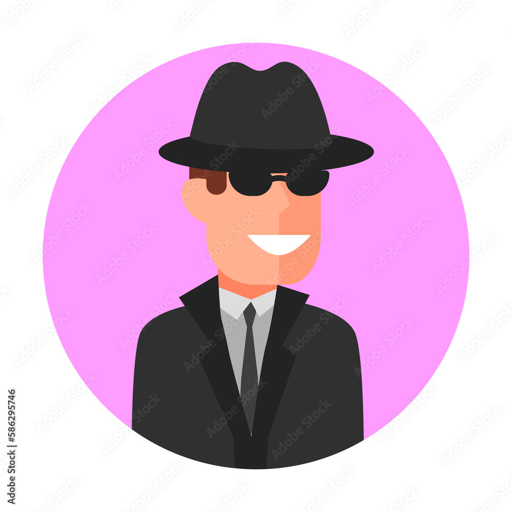 colored avatar of spy icon. Element of colored people profession icon for mobile concept and web apps. Detailed colored avatar of spy icon can be used for web and mobile