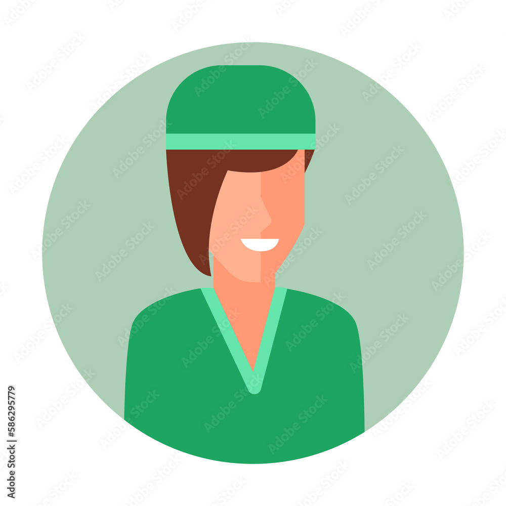 colored avatar of nurse icon. Element of colored people profession icon for mobile concept and web apps. Detailed colored avatar of nurse icon can be used for web and mobile