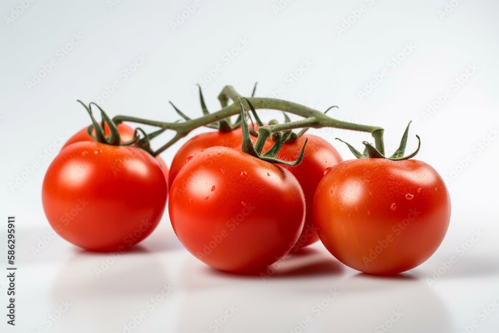 Tomatoes on a white background Generative AI Tomatoes on a white background Generative AI