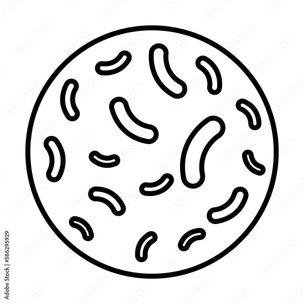 bacteria icon. Element of microorganisms icon for mobile concept and web apps. Thin line bacteria icon can be used for web and mobile
