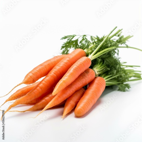 Carrots on a white background Generative AI