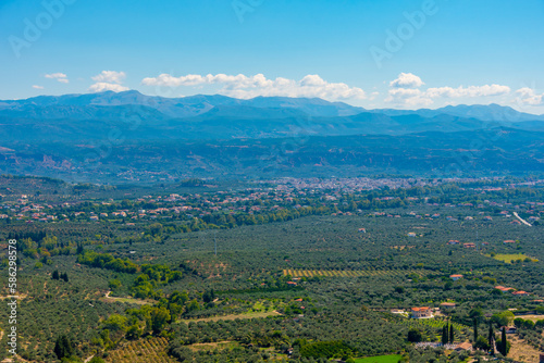 Panorama view of Greek town Sparta photo