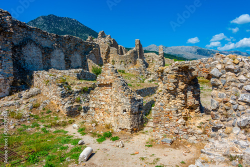 Acropolis of Mystras archaeological site in Greece photo